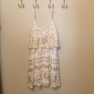 Women’s White and Gold cocktail dress